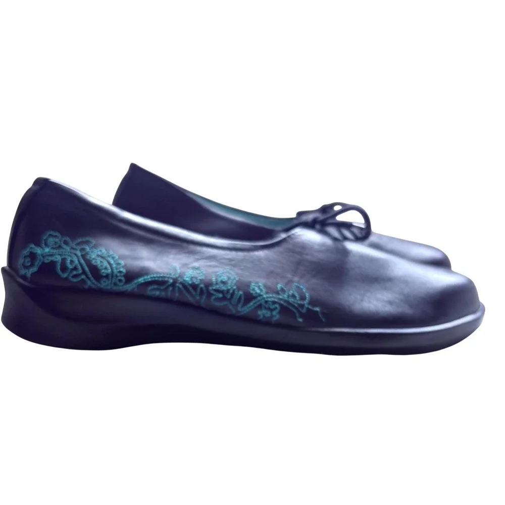 Aetrex black leather